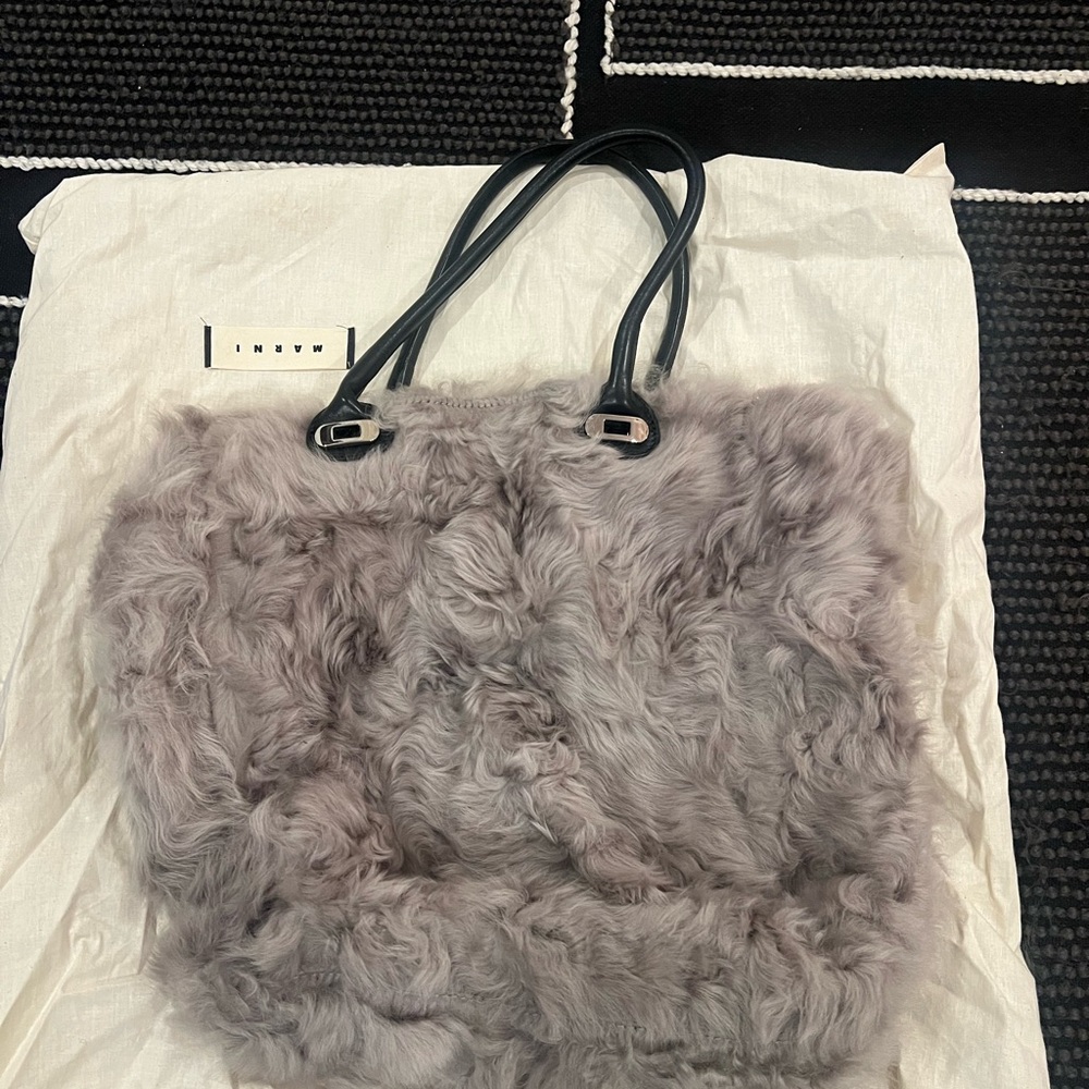 Marni Faux Fur Tote Bag
